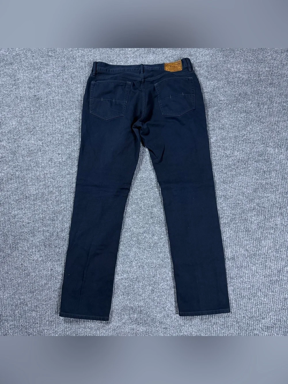 Polo Ralph Lauren Varick Slim Straight Pants Navy Blue Corduroy Men's 33x32